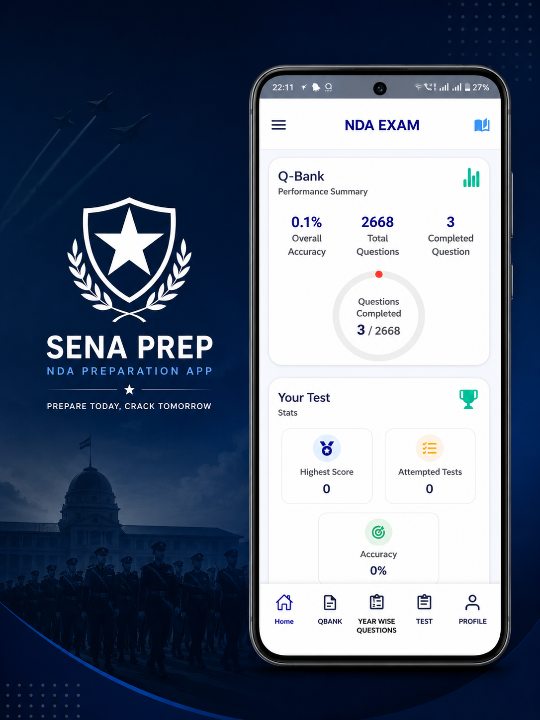 SenaPrep App Mockup