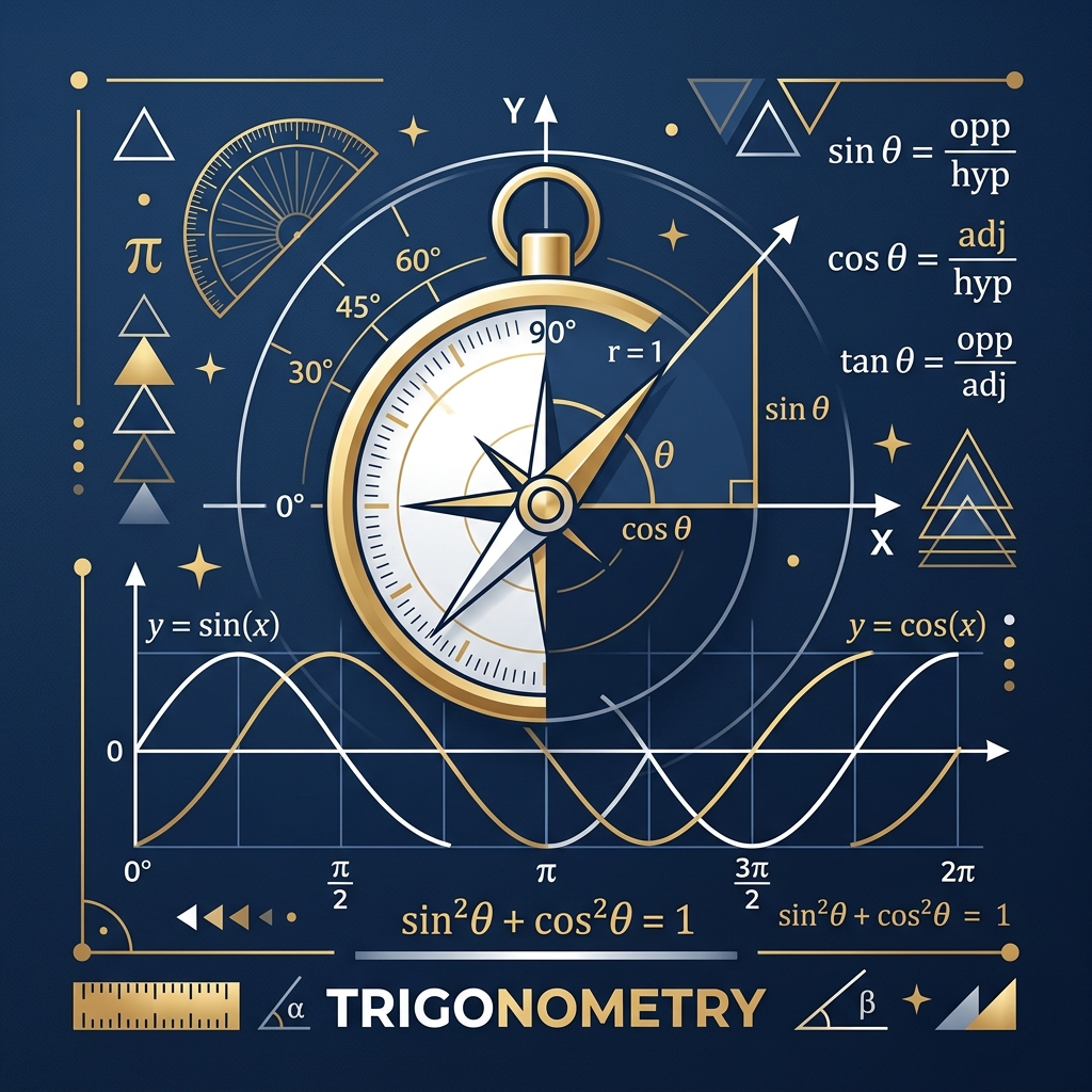 NDA Trigonometry Practice Questions & Solved Examples Featured Image - SenaPrep Defence Blog
